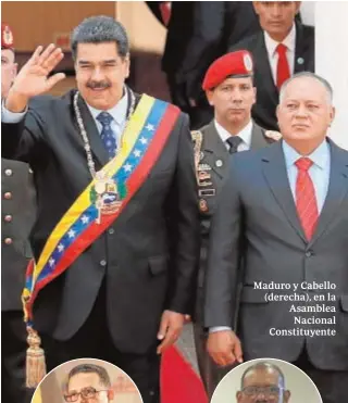  ??  ?? Maduro y Cabello (derecha), en la Asamblea Nacional Constituye­nte