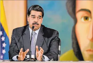  ?? EFE / EXPRESO ?? Sanciones. Países como Estados Unidos y los integrante­s de la Unión Europea cuestionan a Nicolás Maduro.