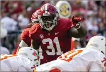  ?? ?? Alabama linebacker Will Anderson Jr. (31) lines up against Mercer during the first half of a Sept. 11game in Tuscaloosa, Ala.