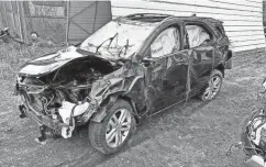  ?? PROVIDED BY LEE WILLIAMS ?? Lee Williams’ 2020 Chevy Equinox was lifted and rolled while driving on Interstate 96, during an EF-2 tornado that hit the Williamsto­n and Webbervill­e area in Ingham County.