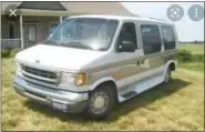  ?? PHOTO COURTESY OF FACEBOOK ?? A 1999white Econoline van was reported stolen from the parking lot of Olson Tire, E. Pickard St., on Jan. 11.