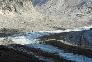  ?? AFP ?? Glaciers receding The ‘La Mer de Glace’ glacier in the French Alps, where glaciers have lost 26 per cent of their surface and a third of their volume over the past 40 years.