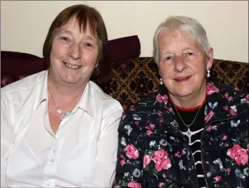  ??  ?? Margaret Quinn and Nellie Murphy at the fundraisin­g ‘Race Night’ hosted by Davidstown Primary School Parents Associatio­n in The Millennium Bar, Davidstown on Saturday night.