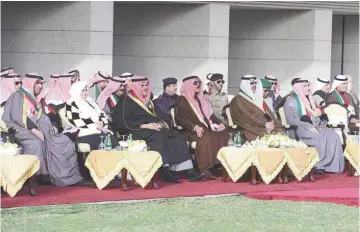  ??  ?? Senior officials attend the ceremony at the Sheikh Jaber Al-Ahmad Cultural Center.