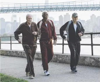  ??  ?? Michael Caine, Morgan Freeman and Alan Arkin in a scene from