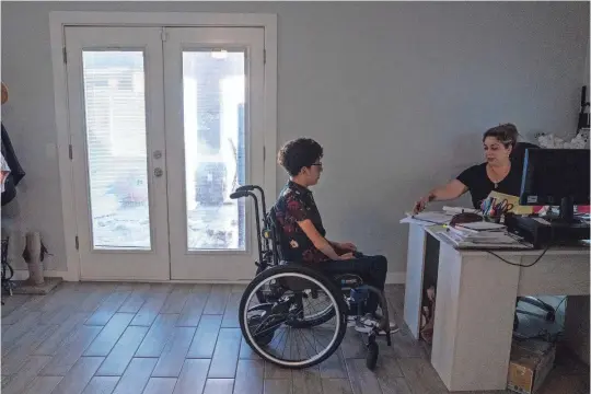  ?? PHOTOS BY JOEL ANGEL JUAREZ/THE REPUBLIC ?? Luis Heberto Serna, 15, left, talks with his mother, Paulina Serna, at their home in Phoenix.