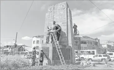  ?? XCA ?? Ayer culminaron las obras de intervenci­ón en la infraestru­ctura que sostiene a los monumentos. /