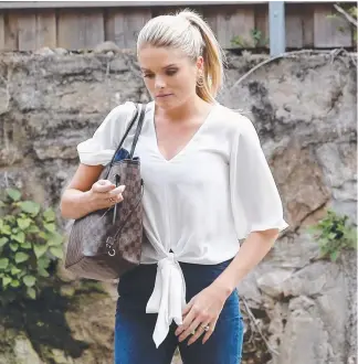  ??  ?? Erin Molan outside her Sydney home yesterday.