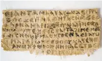  ??  ?? Harvard University divinity professor Karen King says this fragment of papyrus is the only existing ancient text that quotes Jesus explicitly referring to having a wife.