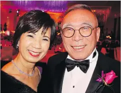  ??  ?? Donald’s Fine Foods’ Donald Leung and his wife Julia kicked off the record-setting night with the evening’s first $1-million gift to VGH&amp;UBC Hospital Foundation.