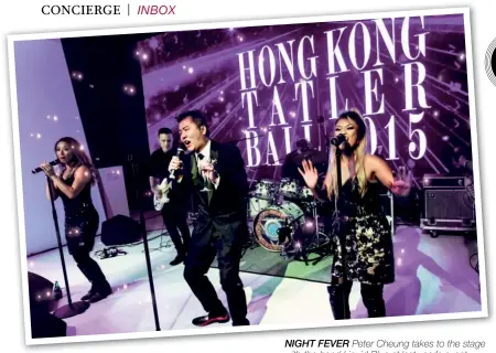  ??  ?? NIGHT FEVER Peter Cheung takes to the stage with the band Liquid Blue at last year’s event ON THE GRAPEVINE ASC Fine Wines is hosting an invite-only party at the Mandarin Oriental on September 29 to launch the new label design for Domaines Barons de...