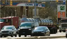  ?? KIM HAIRSTON/THE BALTIMORE SUN ?? Gov. Larry Hogan and Maryland lawmakers agreed to a 30-day suspension of the state’s tax on gasoline and diesel fuel last year. Now, GOP lawmakers are calling for an end to automatic increases in the tax to cover inflation.