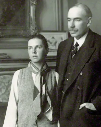  ??  ?? La coppia L’economista John Maynard Keynes con la moglie, la ballerina russa Lydia Lopokova (1892-1981), che sposò nel 1925