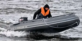  ??  ?? The Excel Vanguard XHD 335 is an impressive little angling boat and perfect for one angler