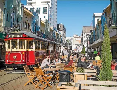  ??  ?? Several Christchur­ch attraction­s plan to reopen in time for Queen’s Birthday Weekend, including the city’s tram. Or if you have children to entertain during the long weekend, a visit to the Margaret Mahy playground, right, might be an option.