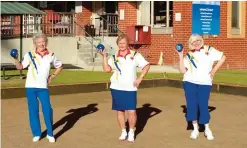  ?? — AFP ?? This frame grab taken from undated handout video shows (from left to right) Terry Foster, 82, Janine Hall, 82, and Wyn Hewett, 72, performing their rendition of Beyonce's hit 'Single Ladies' at the Chadstone Bowls Club in suburban Melbourne.