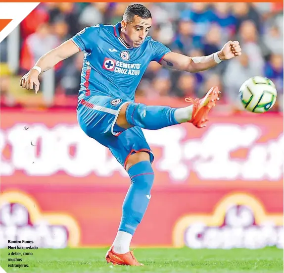  ?? ?? Ramiro Funes Mori ha quedado a deber, como muchos extranjero­s.