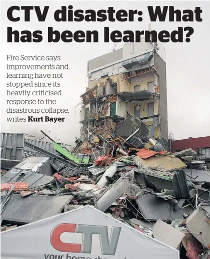  ?? Picture / Geoff Sloan ?? Reviews found the top brass of response teams “missing in action” after the CTV Building’s collapse.