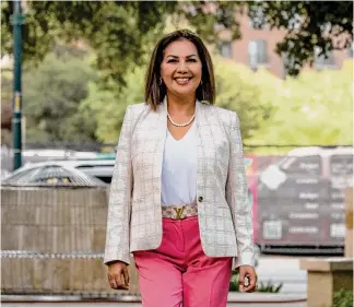  ?? ?? Angeles Valenciano has been recognized for advocating the importance of equity, inclusion and diversity in and out of the workplace. She is chief executive officer of the Texas Diversity Council.