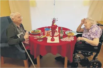  ?? ?? Alan and Betty Pocock celebrated Valentine’s Day together