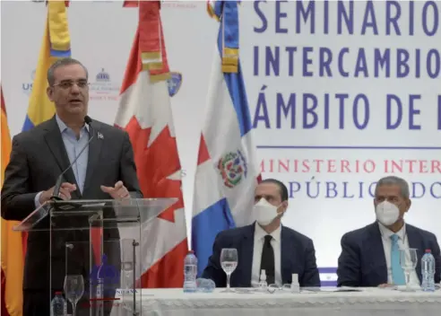  ?? DANNY POLANCO ?? El presidente Luis Abinader encabezó el acto de apertura del seminario internacio­nal.