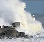  ??  ?? FIERCE Porthcawl during Ophelia battering