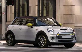  ??  ?? The Mini Electric is strictly for city driving and has thrilling accelerati­on