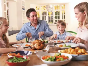  ??  ?? Come dine with me: Research shows families who eat together are healthier