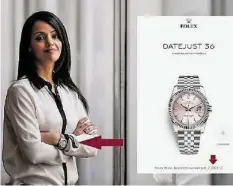  ??  ?? Sawsan Chebli trägt eine über 8000 Franken teure Rolex.