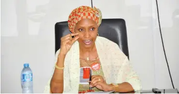  ?? Photo: Ikechukwu Ibe ?? Managing Director Nigerian Ports Authority (NPA), Mrs. Hadiza Bala Usman during a courtesy visit to Media Trust Headquarte­rs in Abuja yesterday.