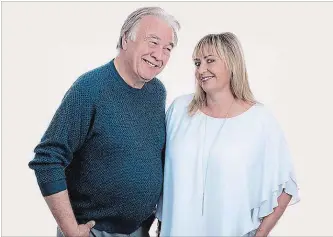  ?? EZROCK ?? Veteran radio host Rick Hodge, pictured here with co-host Lori Love, retired from 105.7 EZ ROCK’s morning show on Friday following six years with the station and 45 years on the air.