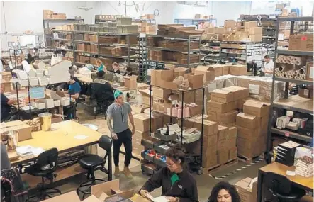  ?? PHOTOS BY PAUL BRINKMANN/STAFF ?? Rifle Paper Co., which produces stationery, has expanded operations, taking on a 17,000-square-foot warehouse in the Fern Park area.