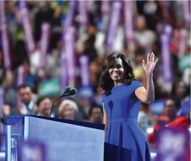  ?? JABIN BOTSFORD/THE WASHINGTON POST ?? First Lady Michelle Obama delivered a speech Monday night so stunning it will be studied for years, writes Robin V. Sears.