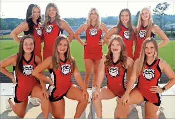  ?? Gail Conner ?? The 2021 Cedartown High School football/competitio­n cheerleadi­ng team features nine seniors, a big advantage for coach Kim Allred and her staff.