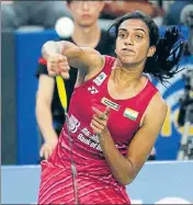  ?? AP ?? PV Sindhu was stretched by Japan’s Minatsu Mitani.