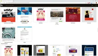  ??  ?? ▲ Le site de publiposta­ge Mailchimp propose une bibliothèq­ue de modèles ; il suffit d’y piocher pour mettre en page en trois clics le contenu que vous souhaitez diffuser à vos abonnés.