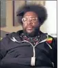  ?? Comedy Central ?? QUESTLOVE from the Roots narrates a tale on a new “Drunk History” on Comedy Central.
