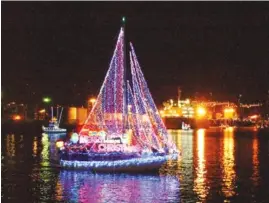  ?? ?? A decked-out sailboat in the Los Angeles Harbor Holiday Afloat Parade in San Pedro. File photo