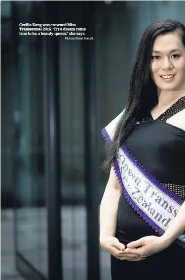  ?? Picture/ Dean Purcell. ?? Cecilia Kang was crowned Miss Transsexua­l 2016. “It’s a dream come true to be a beauty queen,” she says.