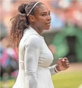  ?? SUSAN MULLANE/USA TODAY SPORTS ?? Serena Williams made it to the final at Wimbledon less than a year after giving birth to her first child, daughter Olympia.