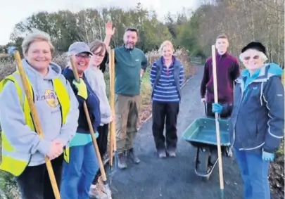  ??  ?? Ongoing support Sainsbury’s staff from the Olympia store were always willing to help at Langlands Moss