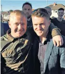  ??  ?? Unmoved: Burnley fan Jake Hepple has previously posted pictures of himself with far-right activist Tommy Robinson