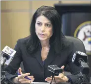  ?? MATTHEWDAE SMITH— LANSING STATE JOURNAL VIA AP, FILE ?? Michigan Attorney General Dana Nessel addresses the media during a news conference, March 5in Lansing.