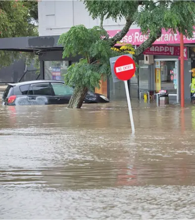  ??  ?? The number of people contractin­g nasty stomach bugs in Auckland is spiking after every storm.