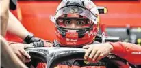  ?? APA/AFP ?? Bestzeit an Tag eins: Carlos Sainz jr. im Ferrari