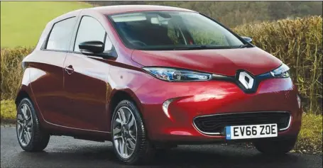  ??  ?? Renault Zoe… a leading electric car in Europe