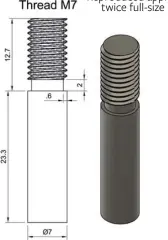  ??  ?? FIGURE 5: Flywheel shaft with under-cut on thread.
FIGURE 5
Reproduced approx
twice full-size