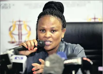  ??  ?? ‘SHE HAS A POINT’: Public Protector Busisiwe Mkhwebane conceded her court battle ‘under duress’.
