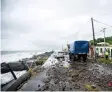  ?? AFP ?? Los daños provocados por el huracán ya son visibles.