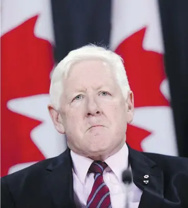  ?? SEAN KILPATRICK / THE CANADIAN PRESS ?? Canadian special envoy Bob Rae released a report on the humanitari­an crisis in Myanmar Tuesday, saying that Canada should consider taking in Rohingya refugees.